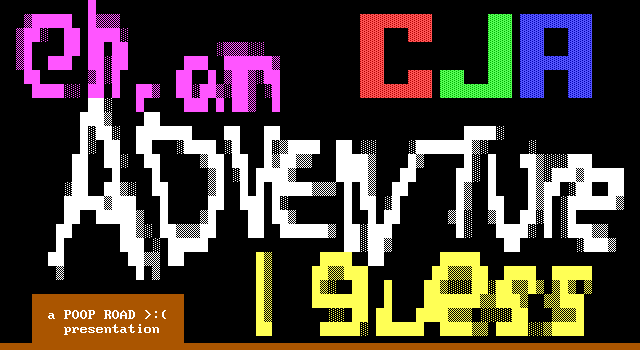Title screen of 'eh, an adventure i guess'.