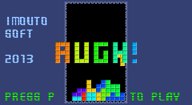 Title screen of 'augh!'.